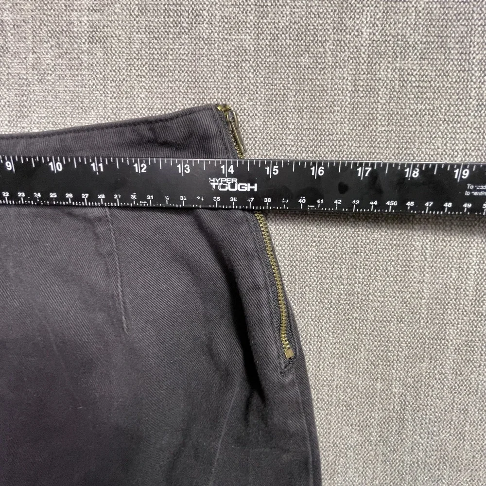 PacSun Womens 27 Black Denim Asymmetric Hem Mini Skirt Side Zip Streetwear